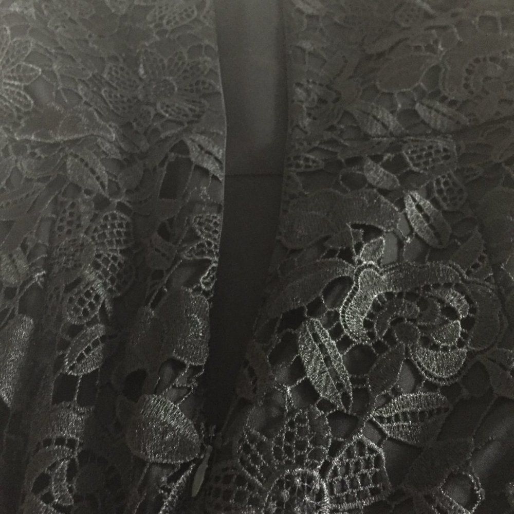 NICOLE MILLER LACE SHEER HEM GOWN Size 2 - Picture 9 of 16